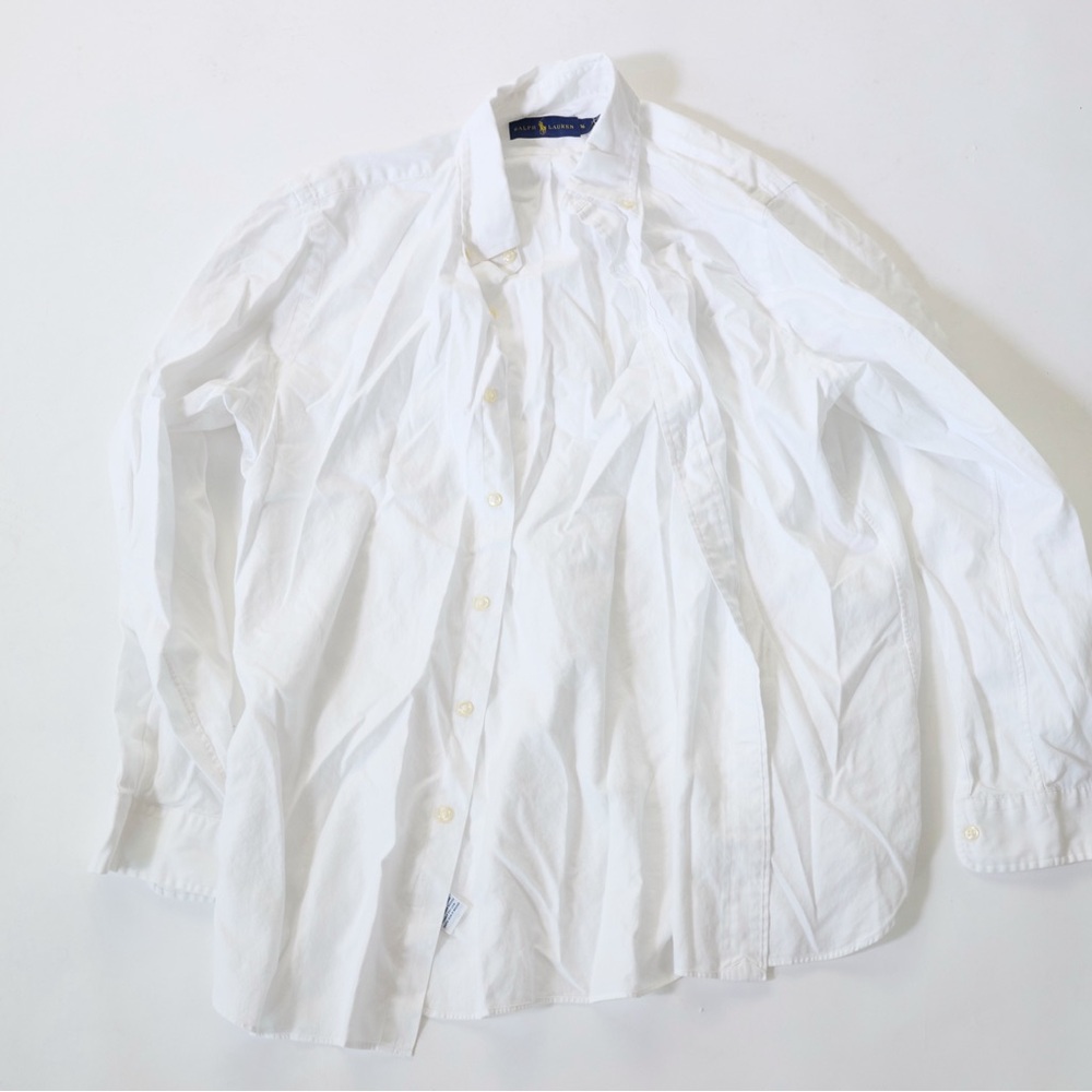 Ralph Lauren White Casual Button Down Shirt